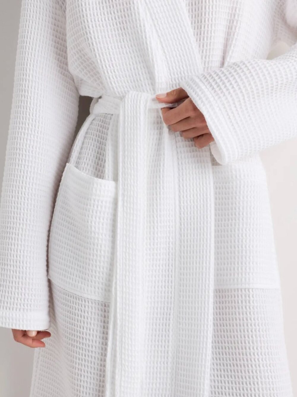 NEW Waffle Weave Textured Full Length robe Cotton Blend Unisex